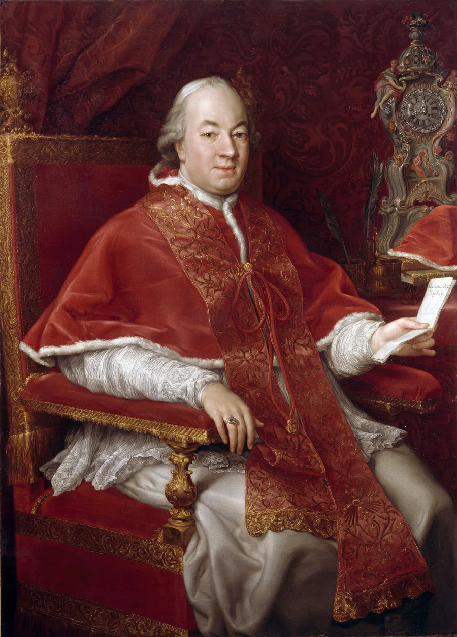 Retrato do Papa Pio VI, Giovanni Angelo Braschi (1717-1799) - Pompeo Batoni