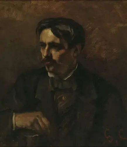 Retrato do pintor Alfred Stevens - Gustave Courbet