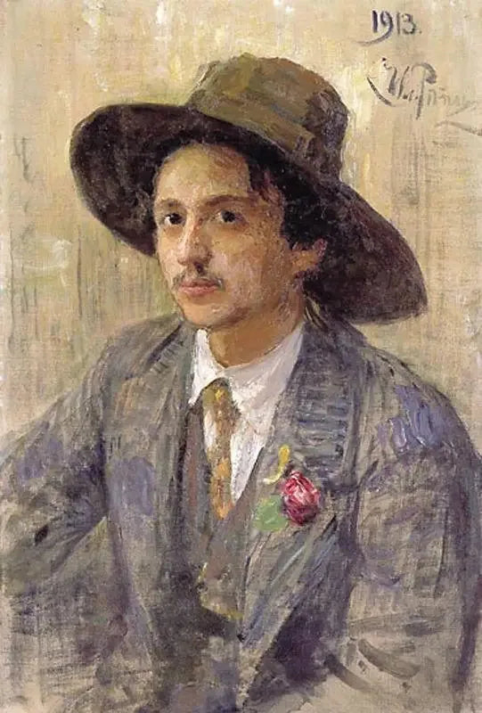 Retrato do pintor Isaak Izrailevich Brodsky - Ilya Repin