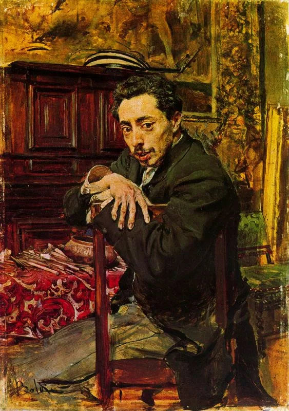 Retrato do pintor Joaquín Araujo y Ruano - Giovanni Boldini