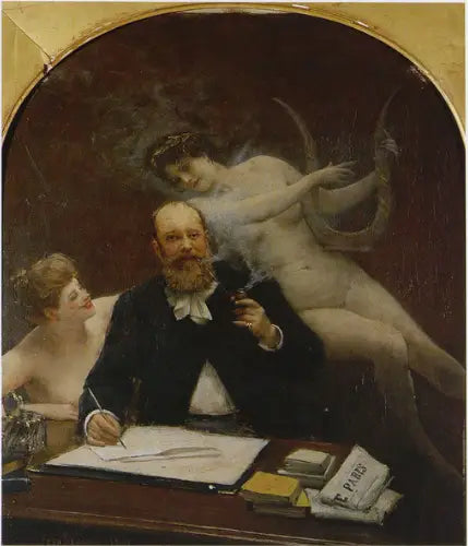 Retrato do poeta Armand Silvestre - Jean Béraud