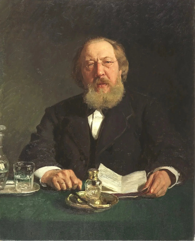Retrato do poeta e slavófilo Ivan Sergueïevitch Aksakov - Ilya Repin