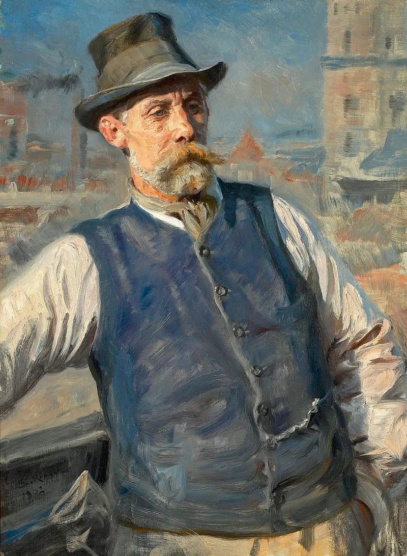 Retrato do presidente da empresa de alvenaria Heinrich Krone. - Peder Severin Krøyer