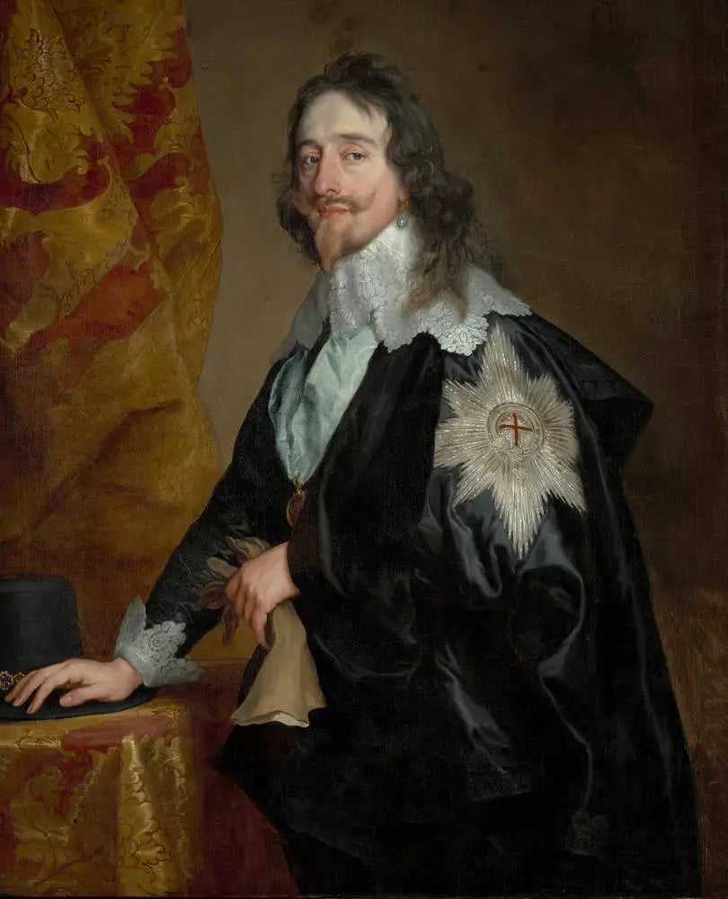 Retrato do rei Carlos I (1600-1649), com a Ordem da Jarreteira - Antoine van Dyck