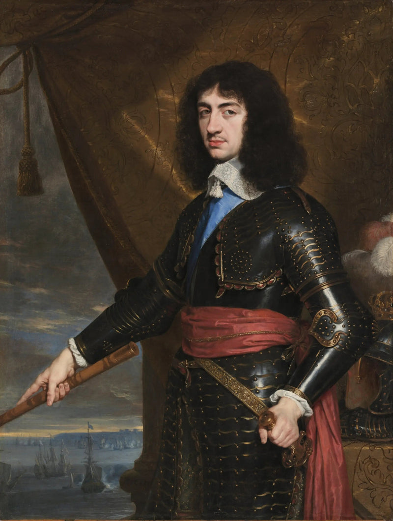 Retrato do rei Carlos II da Inglaterra - Philippe de Champaigne