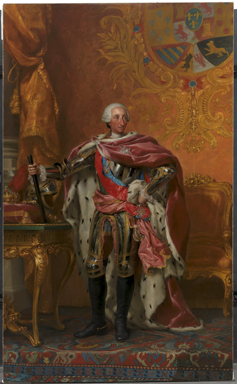 Retrato do rei Charles III da Espanha - Anton Raphael Mengs