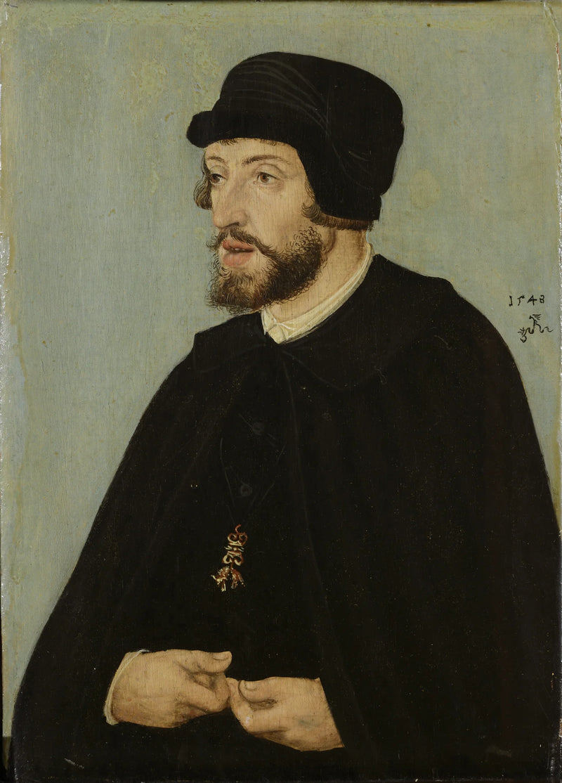 Retrato do rei Ferdinand Ier. - Lucas Cranach o Velho