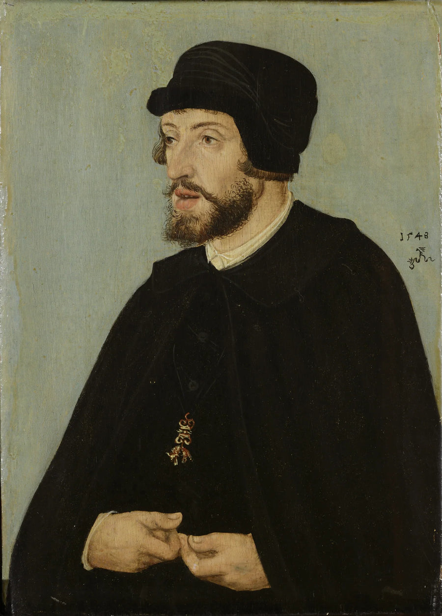 Retrato do rei Ferdinand Ier. - Lucas Cranach o Velho