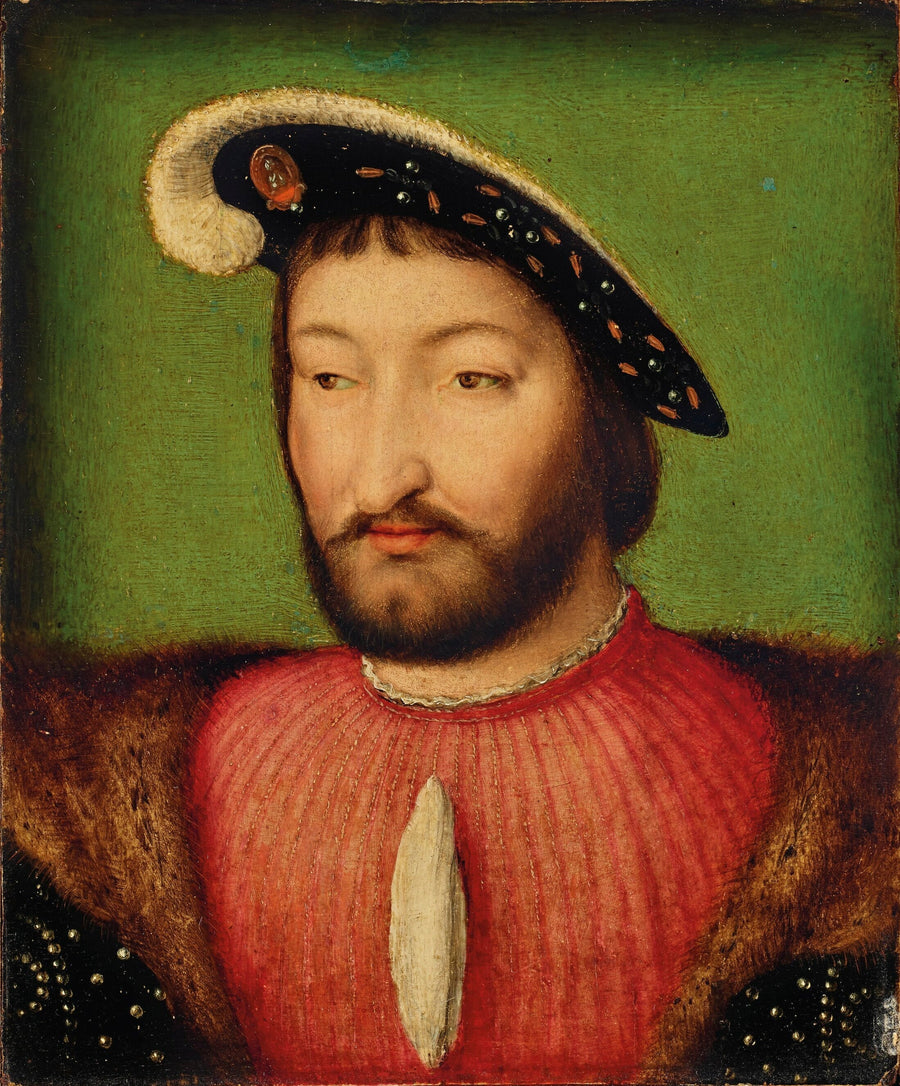 Retrato do rei Francisco I da França, busto - Joos van Cleve