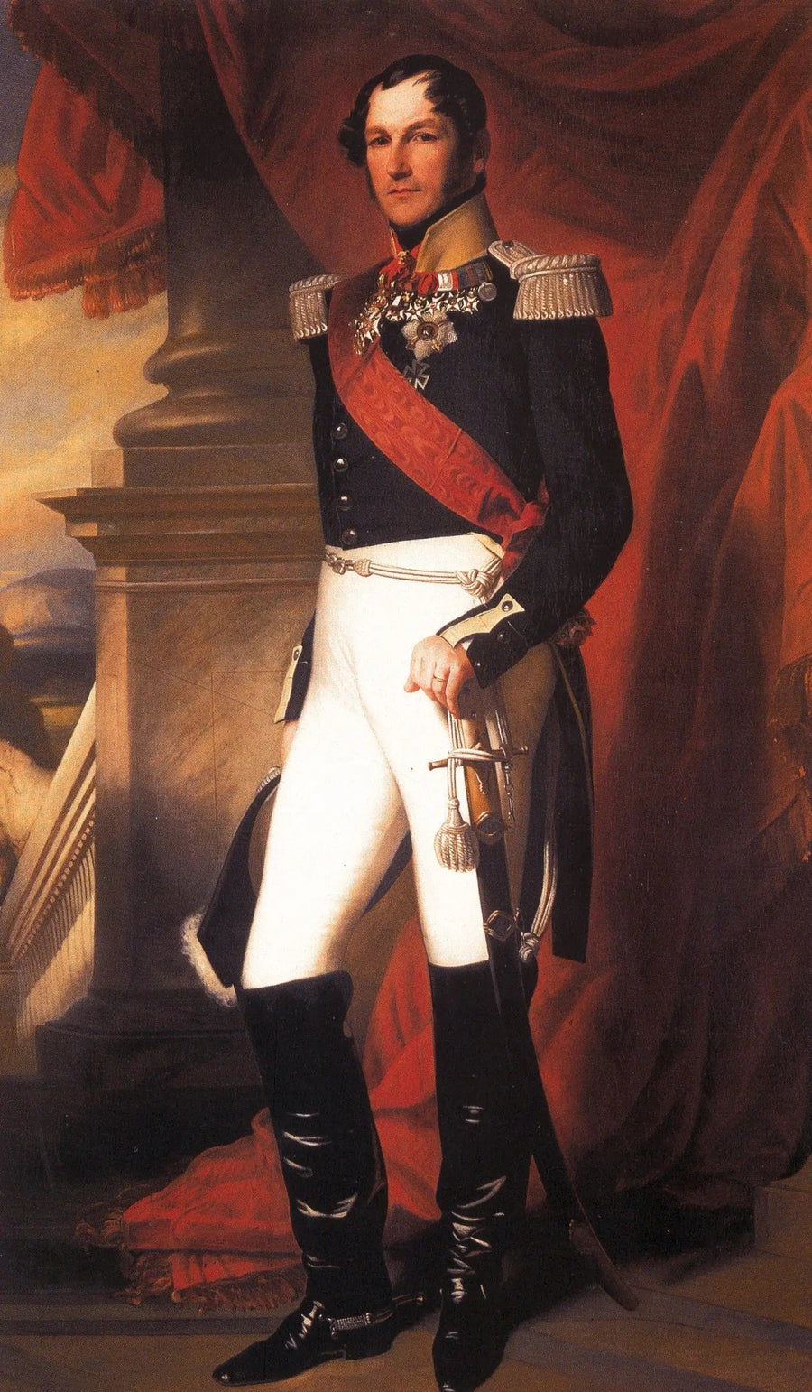 Retrato do rei Leopoldo I em uniforme - Franz Xaver Winterhalter
