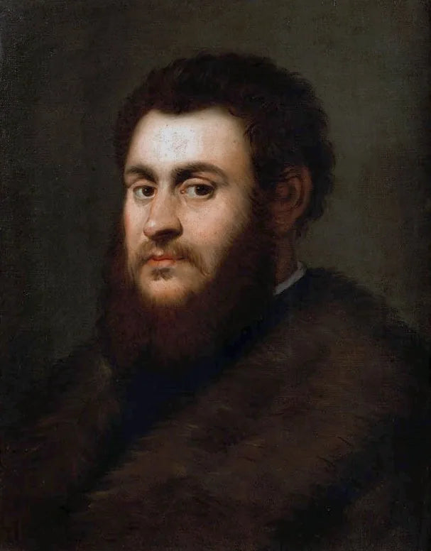 Retrato do rei Sigismundo II Augusto usando um casaco forrado de pele - Jacopo Tintoretto