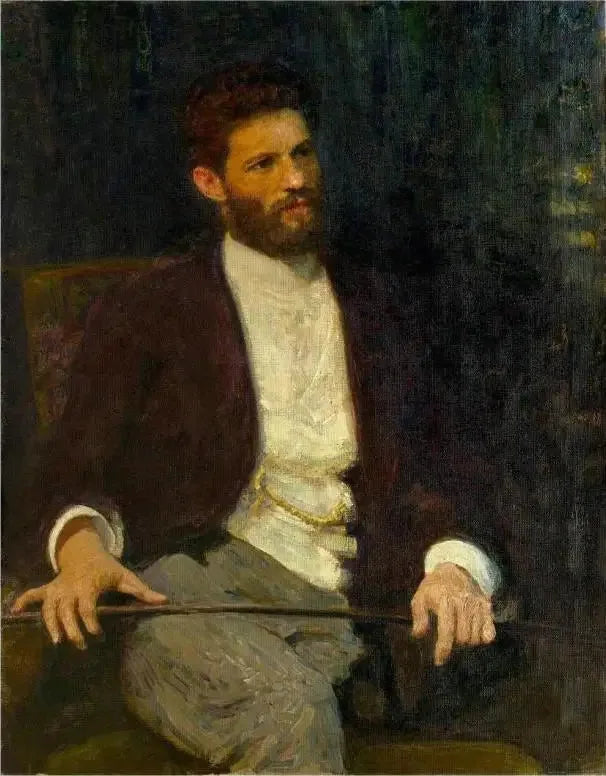 Retrato do escultor Mark Matveevich Antokolski. - Ilya Repin
