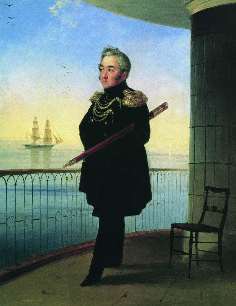 Retrato do vice-almirante M.P. Lazarev - Ivan Aïvazovski