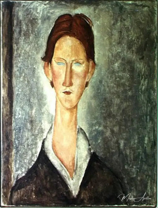 Portrait d'un étudiant - Amadeo Modigliani - Reproductions de tableaux et peintures haut de gamme