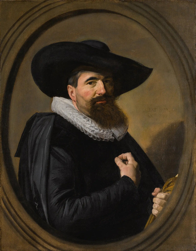 Retrato de um homem com chapéu e colarinho de colarinho - Frans Hals