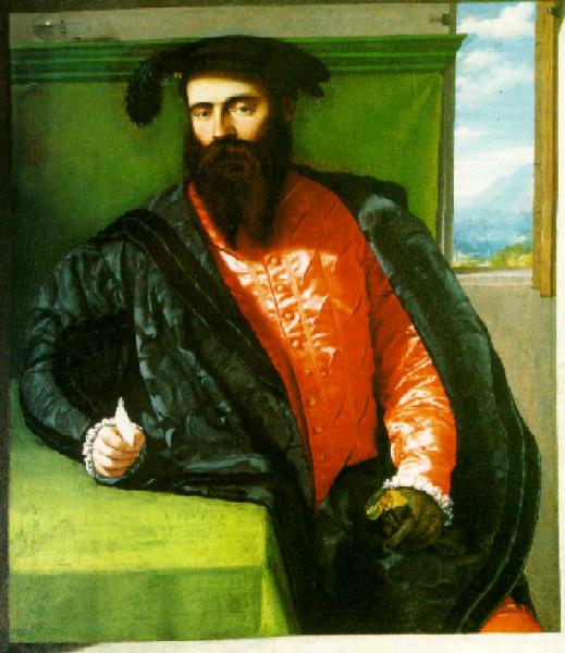 Retrato de um homem com uma carta - Alessandro Bonvicino