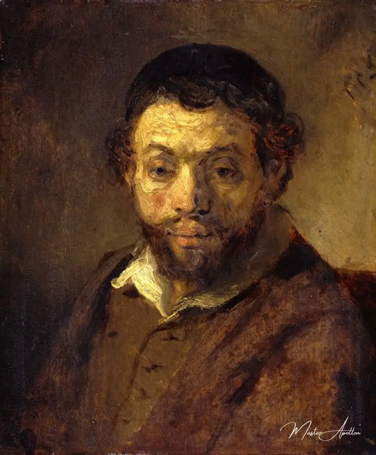 Portrait d'un jeune juif - Rembrandt van Rijn - Reproductions de tableaux et peintures haut de gamme