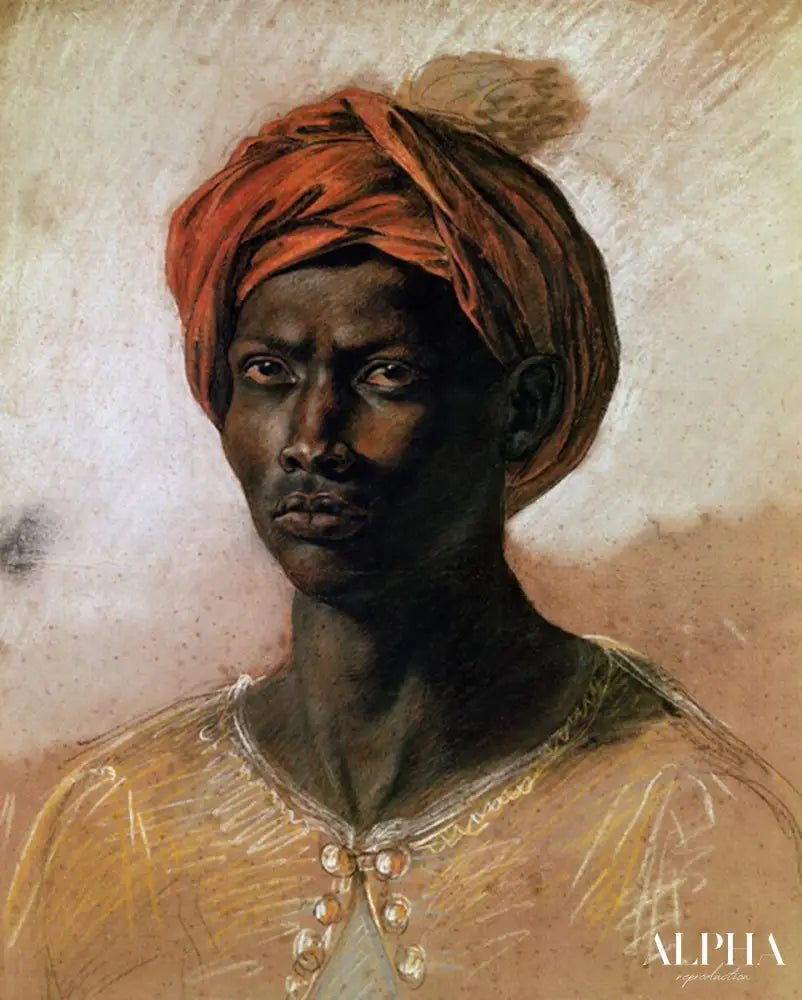 Portrait d'un Turc au turban - Eugène Delacroix - Reproductions de tableaux et peintures haut de gamme