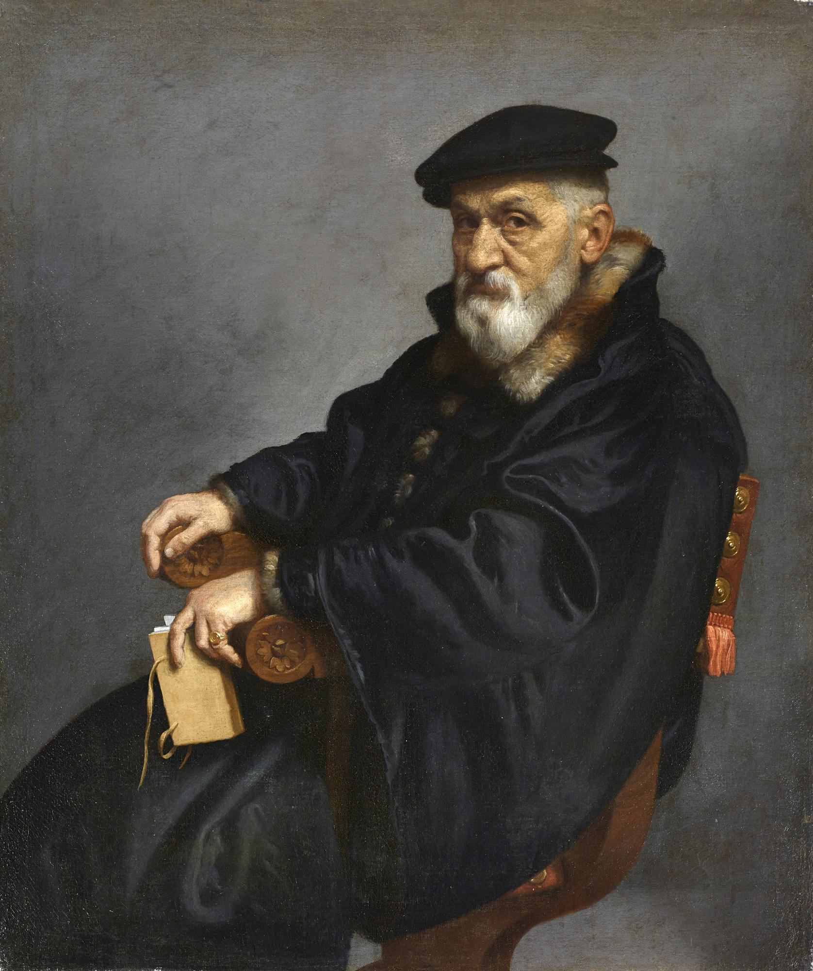 Portrait d’un vieil homme assis - Giovanni Battista Moroni - Alpha Reproduction