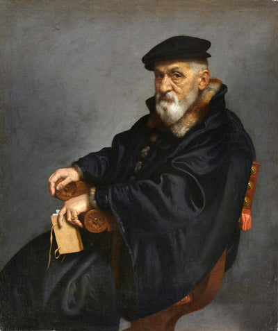 Portrait d’un vieil homme assis - Giovanni Battista Moroni - Alpha Reproduction