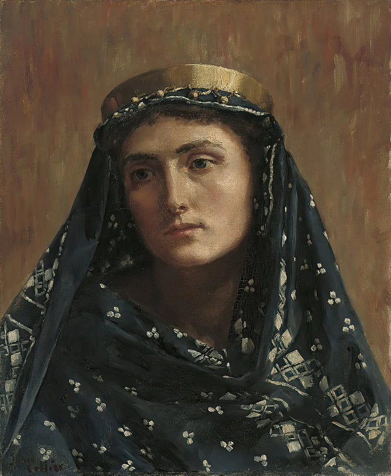 Retrato de uma dama em vestido oriental - John Collier