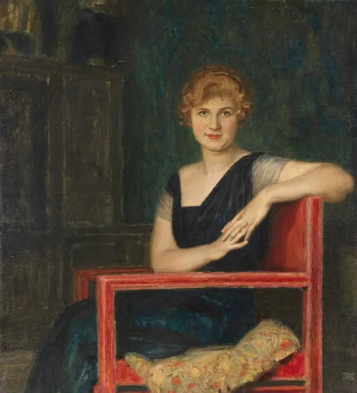Retrato de uma dama - Franz Von Stuck