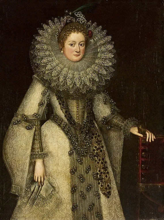 Retrato de uma dama vestida ao estilo espanhol. - Frans Pourbus, o Jovem