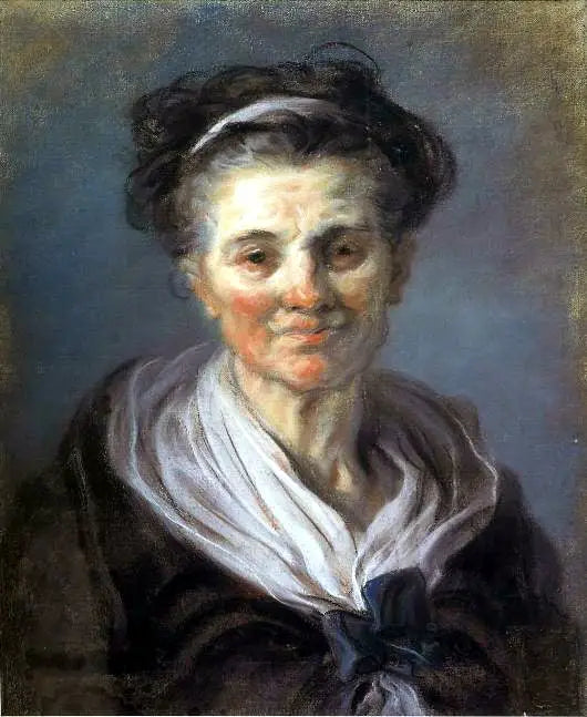 Retrato de uma mulher idosa - Jean-Honoré Fragonard