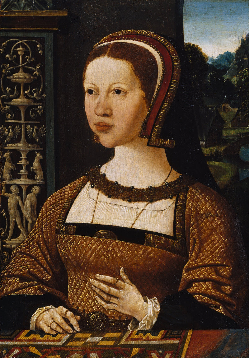 Retrato de uma mulher, talvez Elisabeth da Dinamarca - Jacob Cornelisz van Oostsanen