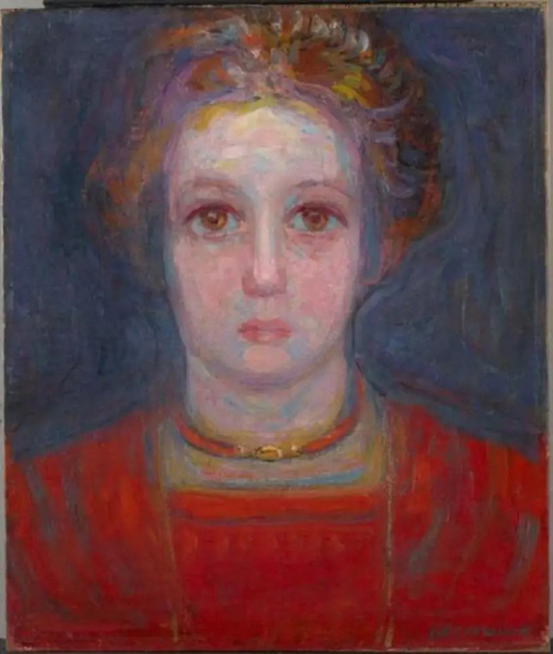 Retrato de uma menina de vermelho - Piet Mondrian