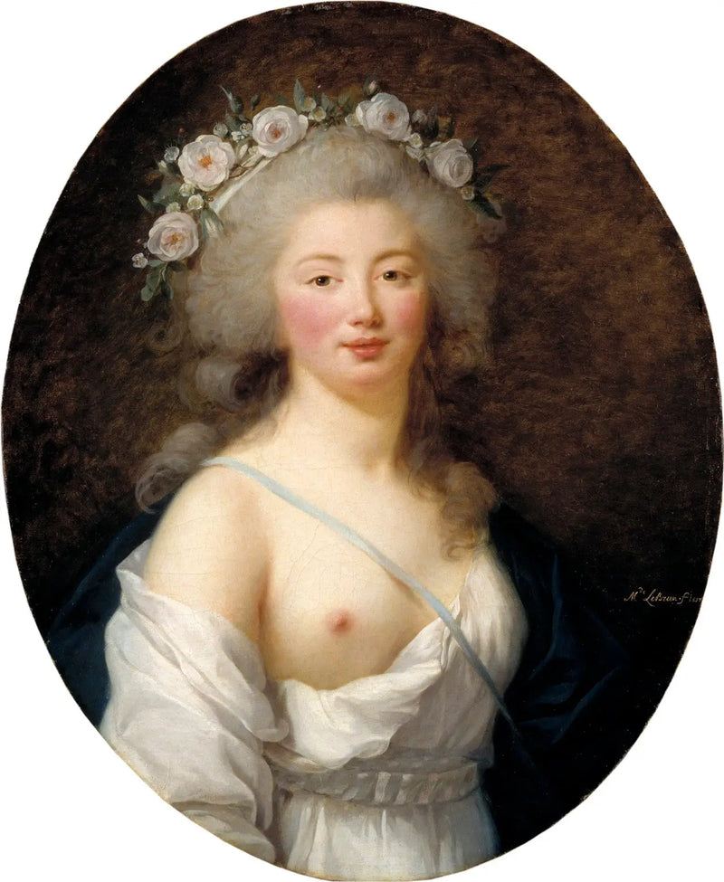 Retrato de uma jovem mulher em Flore - Élisabeth Vigée Le Brun
