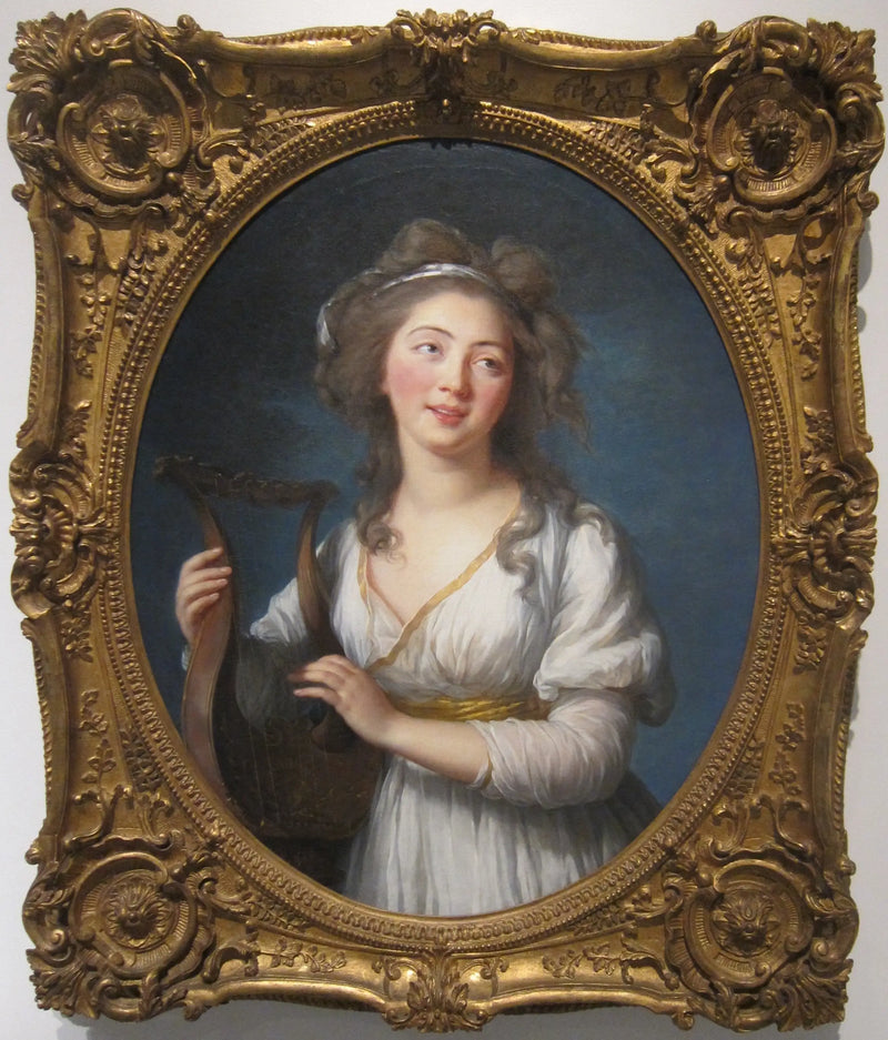 Retrato de uma jovem mulher tocando lira - Élisabeth Vigée Le Brun