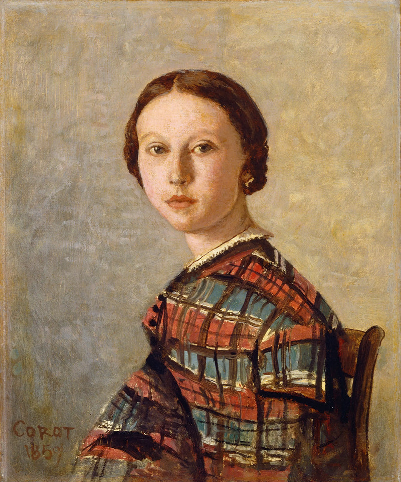 Retrato de uma jovem garota - Jean-Baptiste Camille Corot
