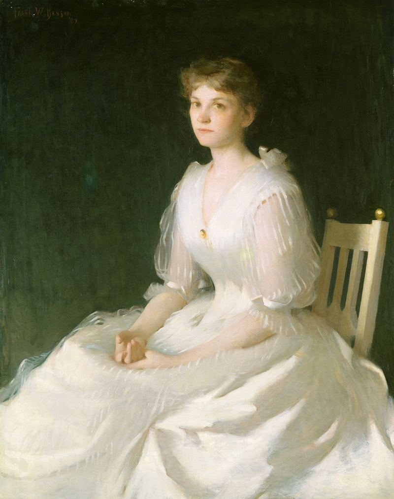 Retrato em branco - Frank Weston Benson