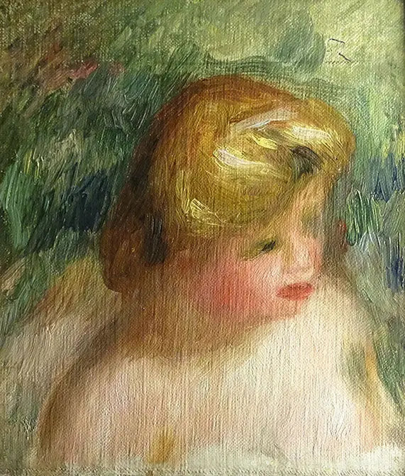 Retrato em busto de uma jovem mulher - Pierre-Auguste Renoir