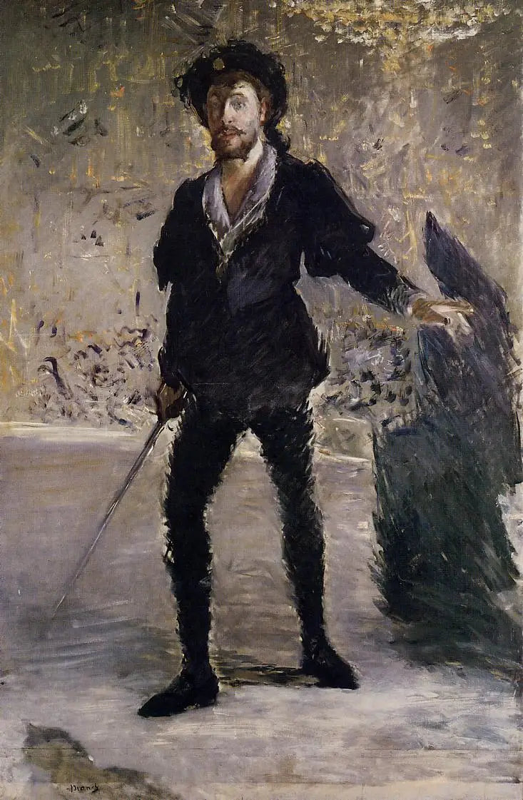 Retrato em pé de Faure como Hamlet - Édouard Manet