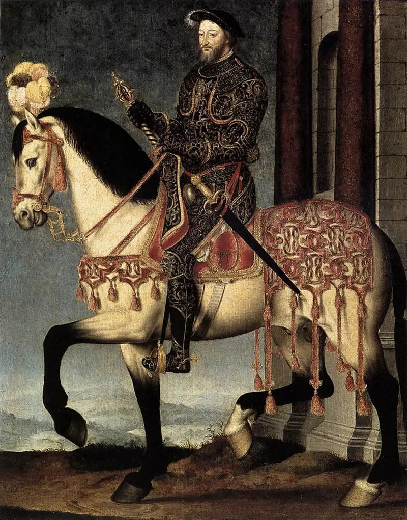 Retrato equestre de Francisco I - François Clouet