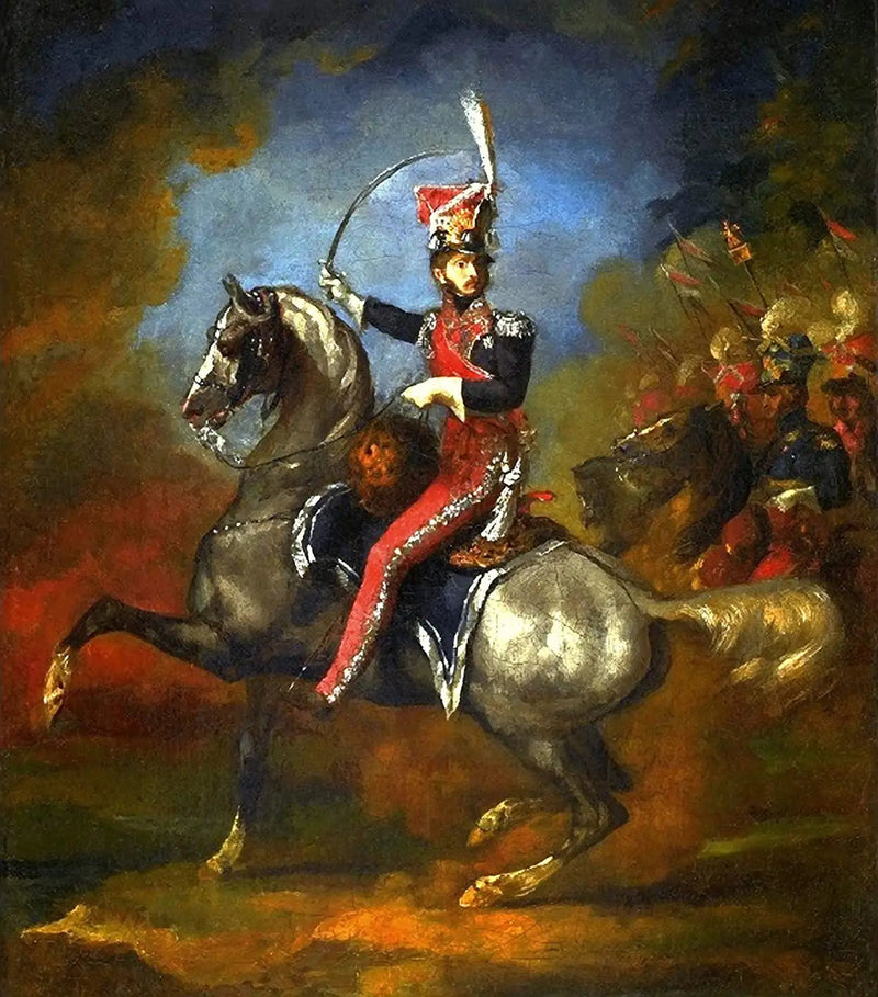 Retrato equestre de Wincenty Krasiński. - Théodore Géricault