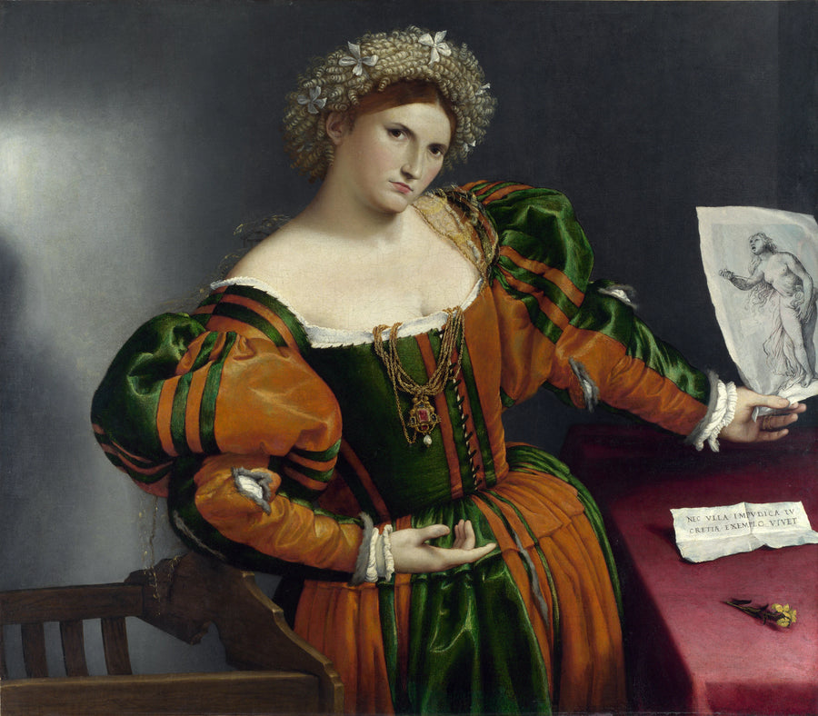 Portrait d'une femme inspirée par Lucrèce - Lorenzo Lotto