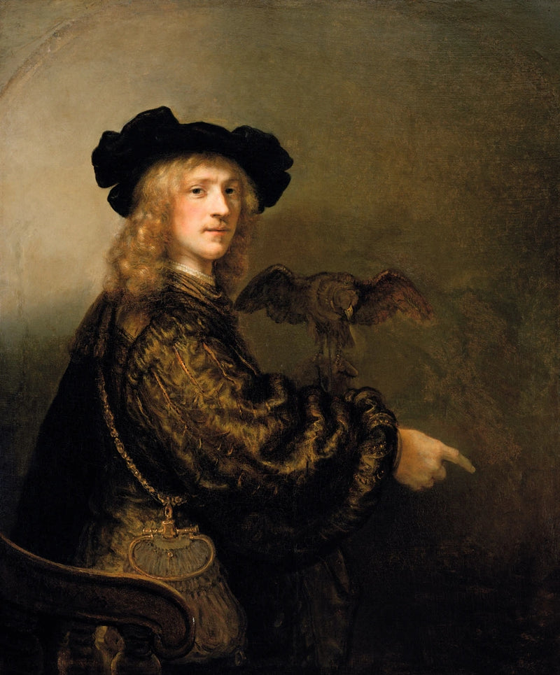 Retrato de um homem com um falcão - Rembrandt