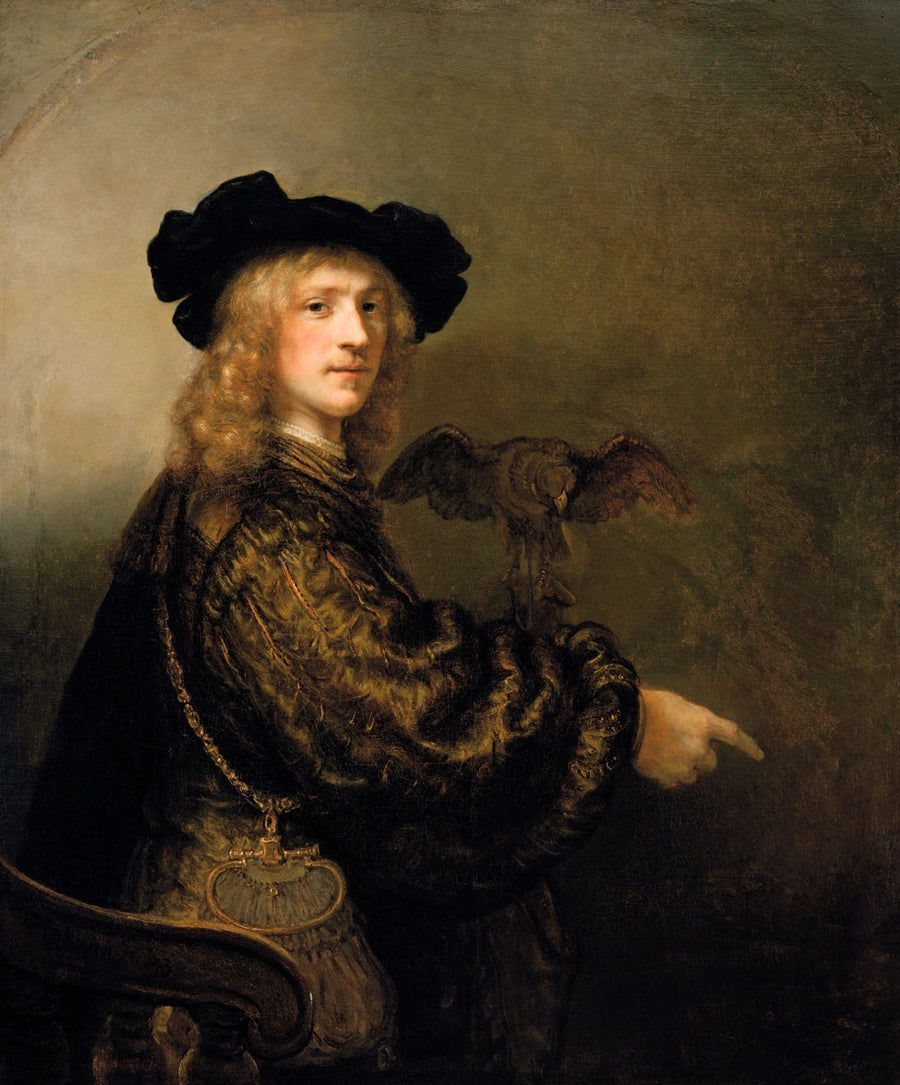 Retrato de um homem com um falcão - Rembrandt