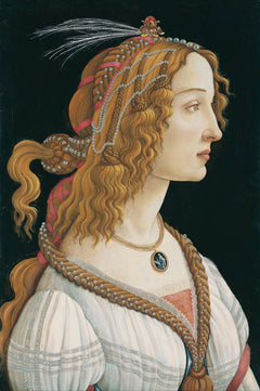 Retrato ideal de uma senhora, conhecida como Simonetta Vespucci, por volta de 1480-1485 - Botticelli