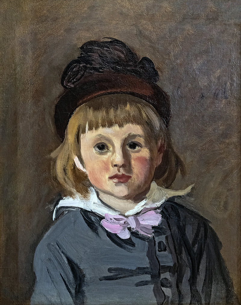 Retrato de Jean Monet em um boné de pompom W142 - Claude Monet