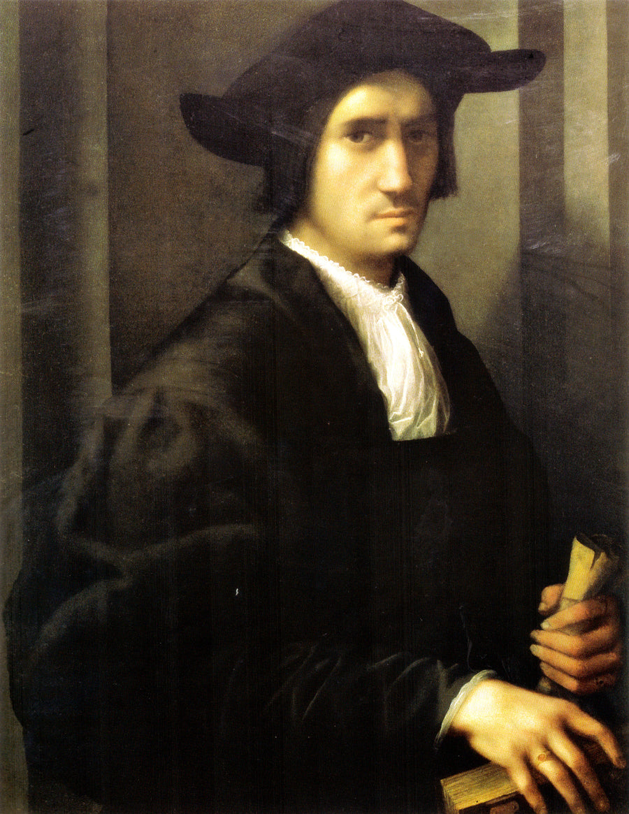 Portrait de jeune homme en noir - Rosso Fiorentino