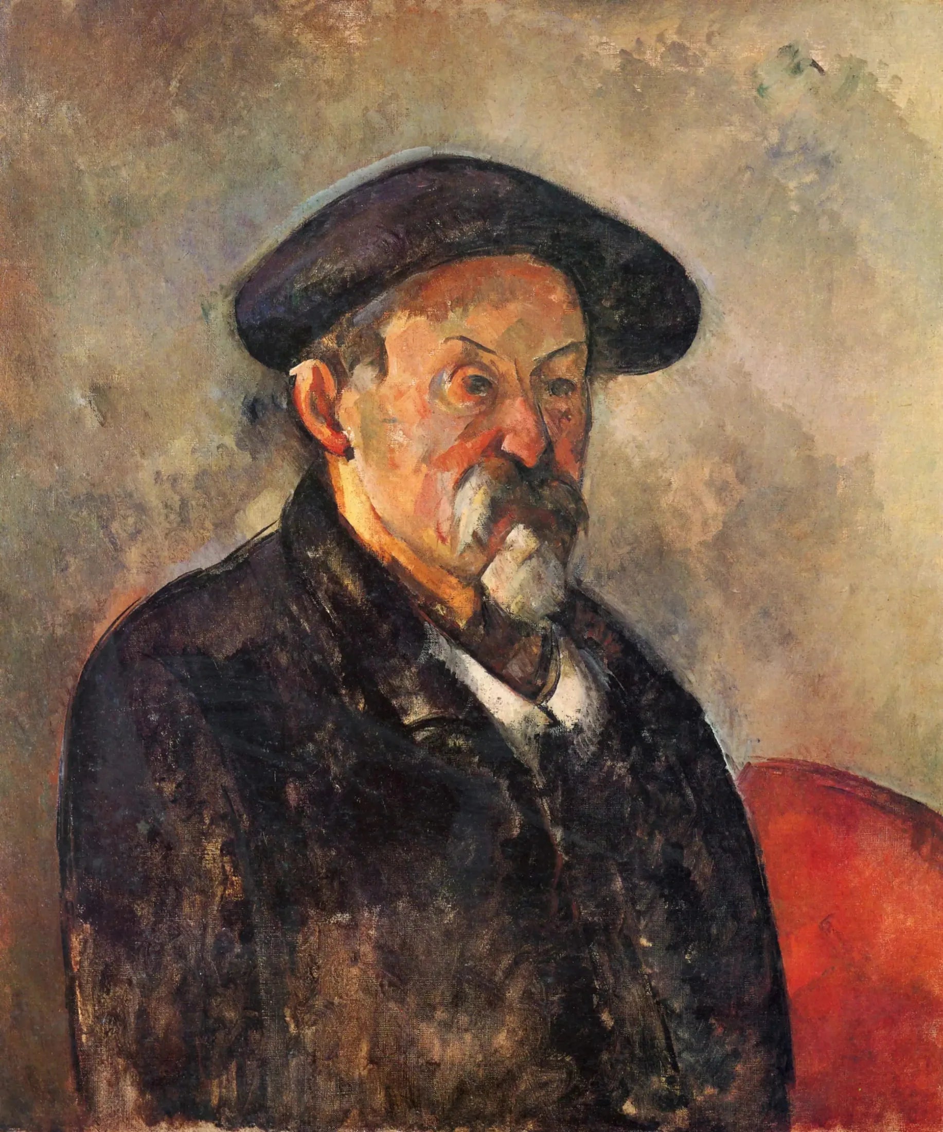 Portrait l'artiste au béret - Paul Cézanne image 1 reproduction artisanale de tableau