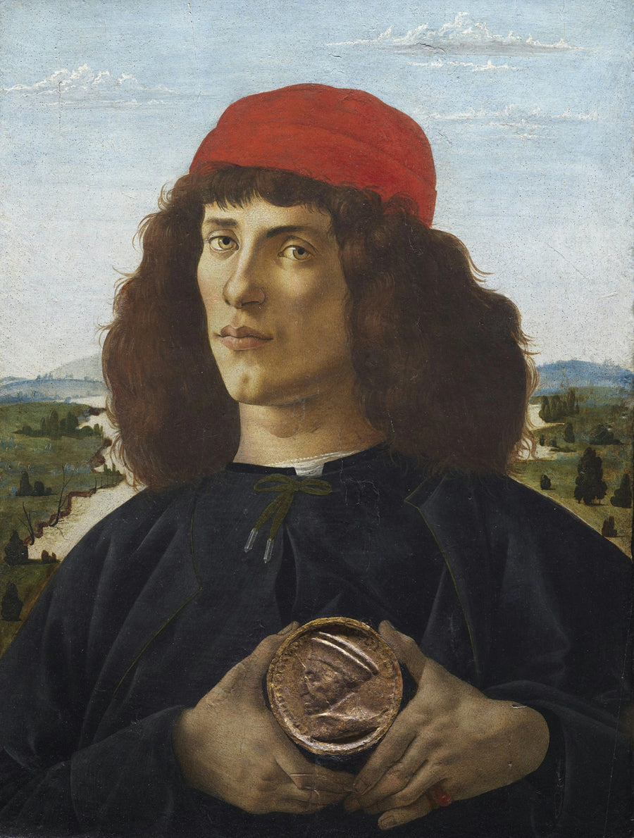 Retrato de um homem com medalha de Cosme, o Velho - Sandro Botticelli