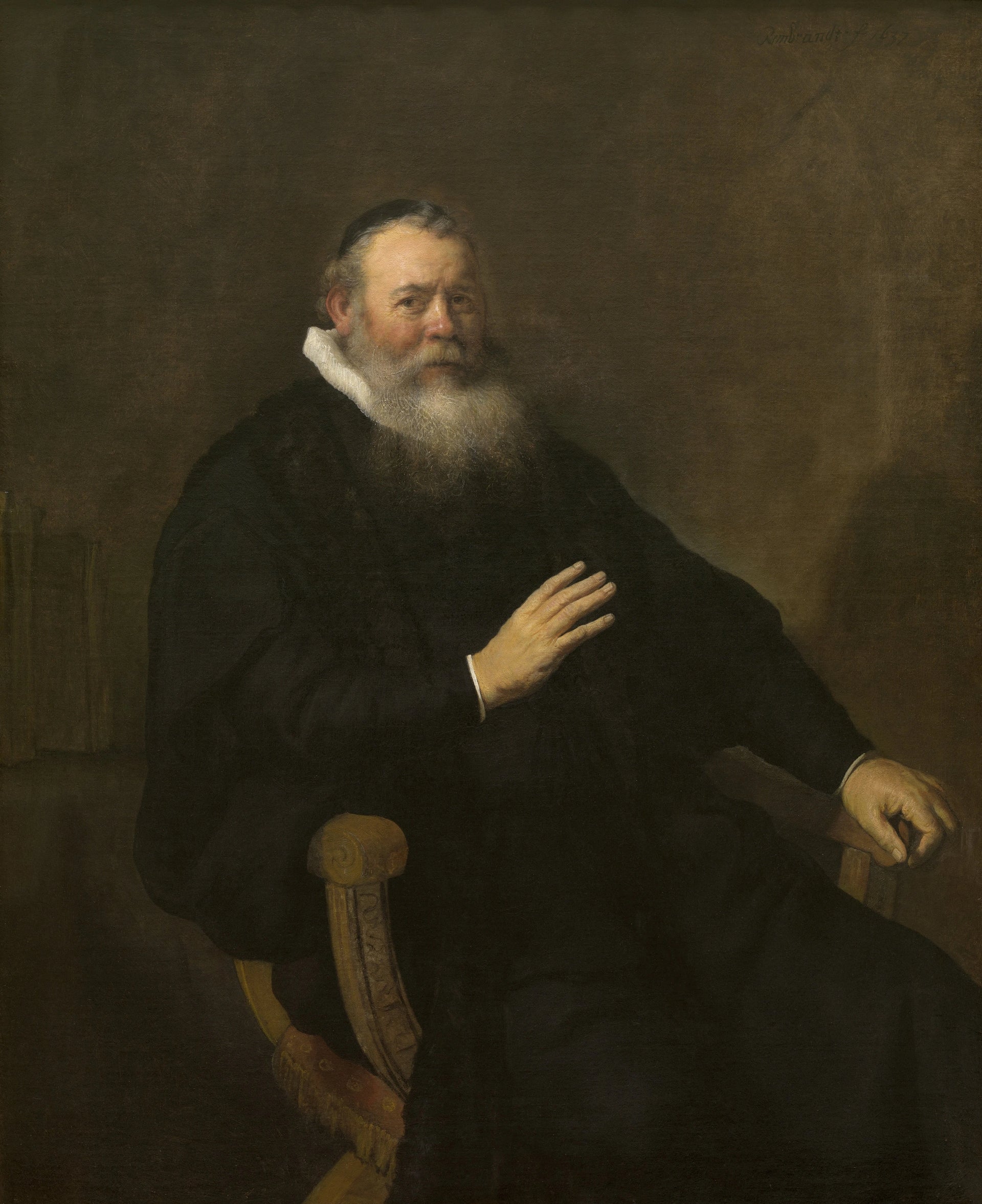 Portrait du pasteur Eleazar Swalmius — Rembrandt, 1637, KMSKA Anvers