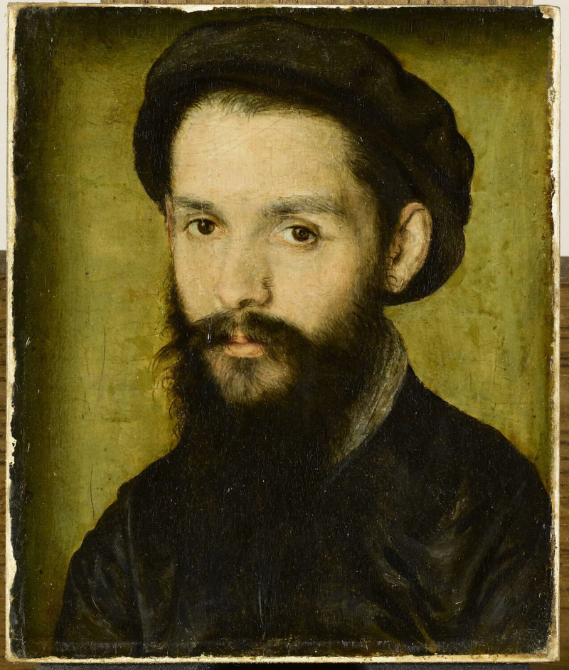 Portrait présumé de Clément Marot (1496-1544), poète et valet de chambre de Marguerite de Navarre, puis de François Ier. - Corneille de Lyon