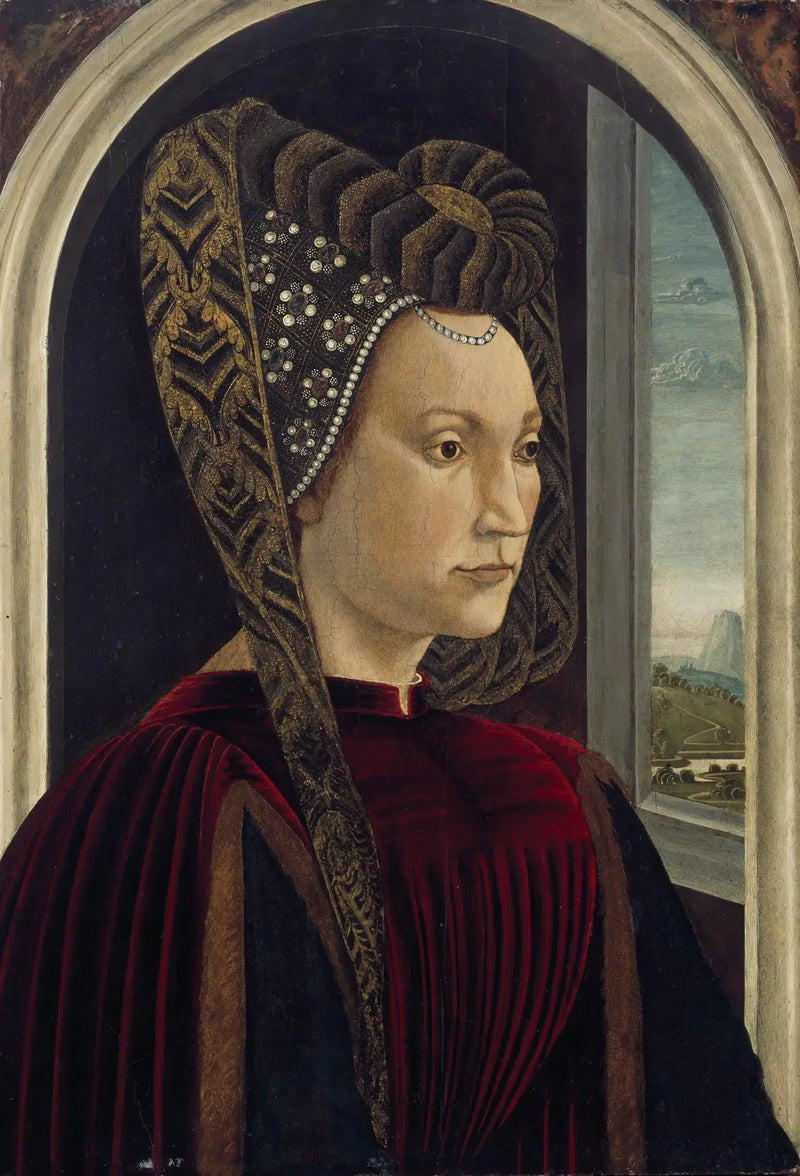 Retrato presumido de Clarice Orsini, esposa de Laurent, o Magnífico - Domenico Ghirlandaio