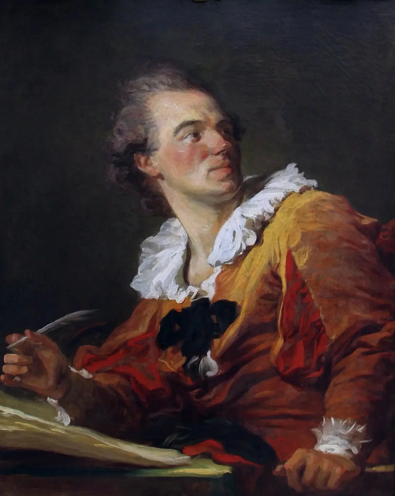 Retrato presumido de Louis-François Prault, anteriormente conhecido como: A Inspiração - Jean-Honoré Fragonard
